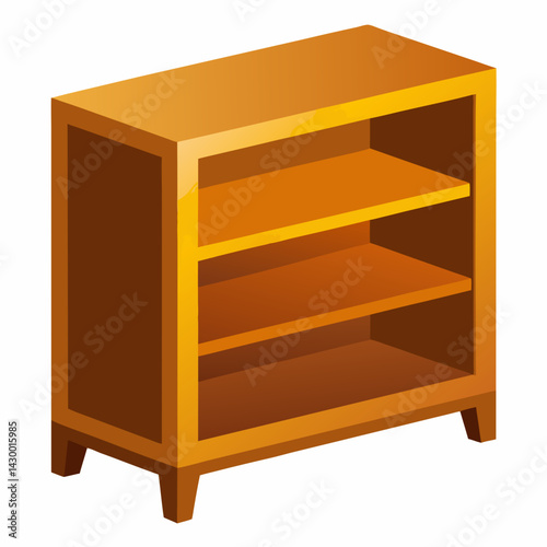wooden cabinet with shelves