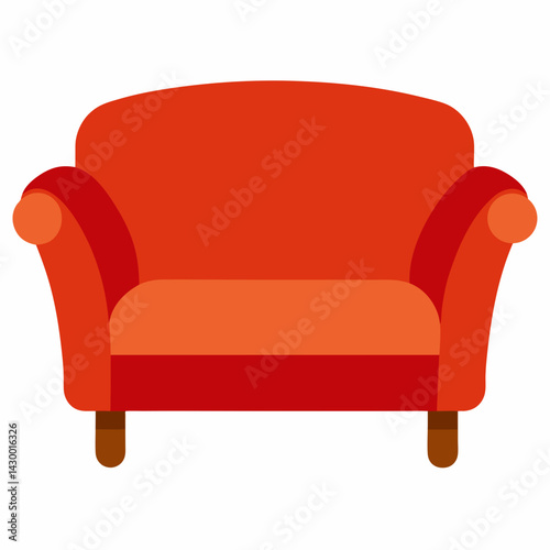 red leather sofa