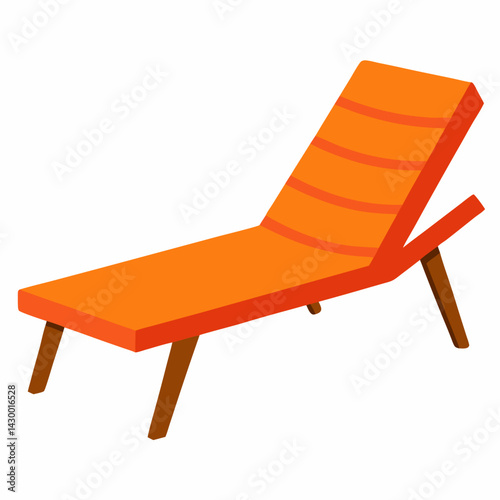 chaise longue isolated on white