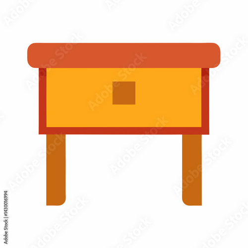 wooden table isolated on white