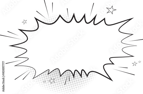 Blank comic bubbles isolated background. Comic doodle burst element. Cartoon effects explosion design element. 