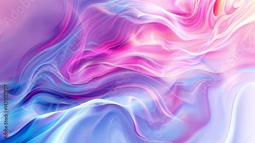 Wallpaper Mural Vibrant Abstract Background with Soft Waves of Pink, Purple, and Blue Gradients, Creating Serene Movement and Ethereal Atmosphere for Calm and Creativity. Torontodigital.ca