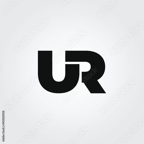 UR lettering logo icon 1 design illustration