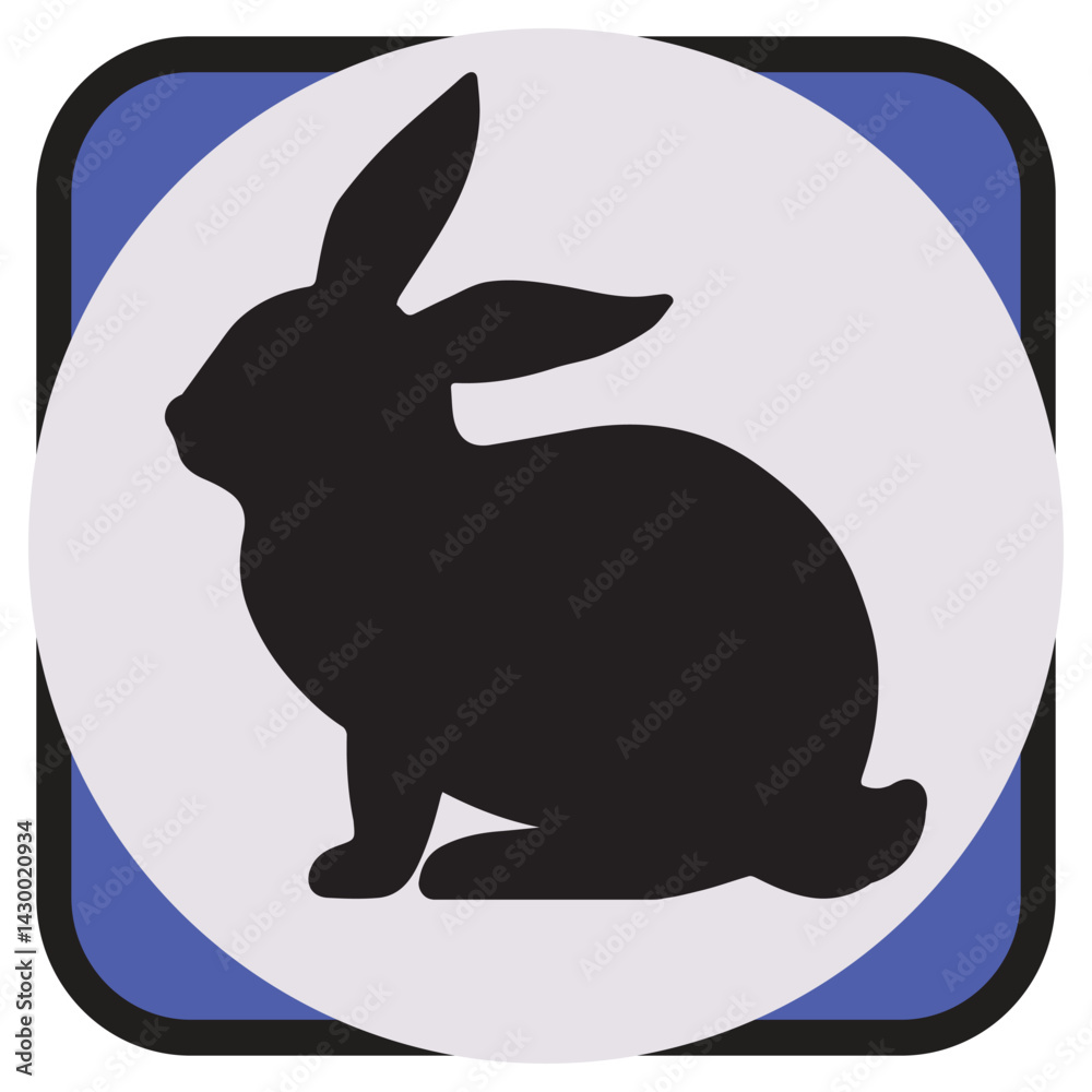 Obraz premium Vector Rabbit Silhouette