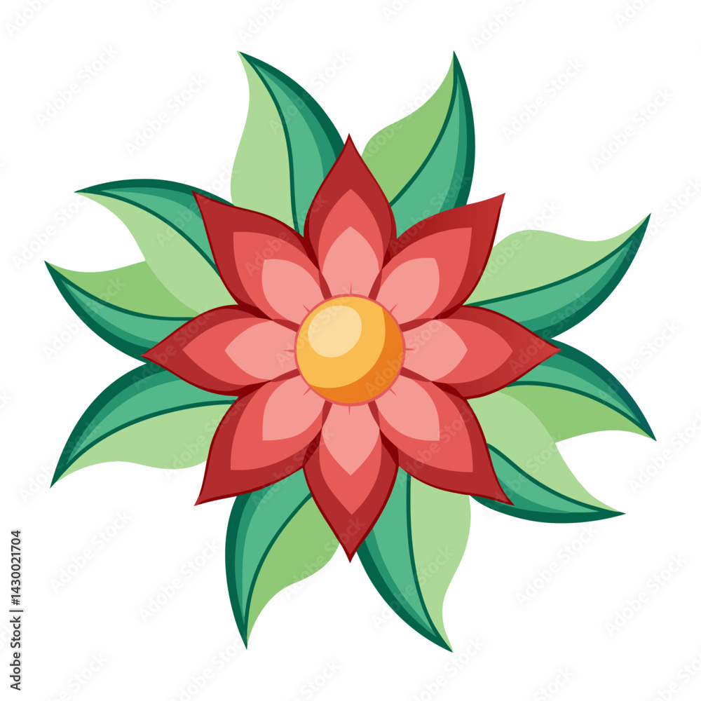 Fototapeta premium vector illustration of a flower