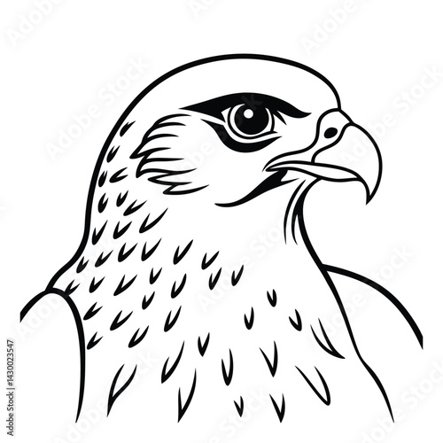 Bird coloring page vector illustration on a white background
