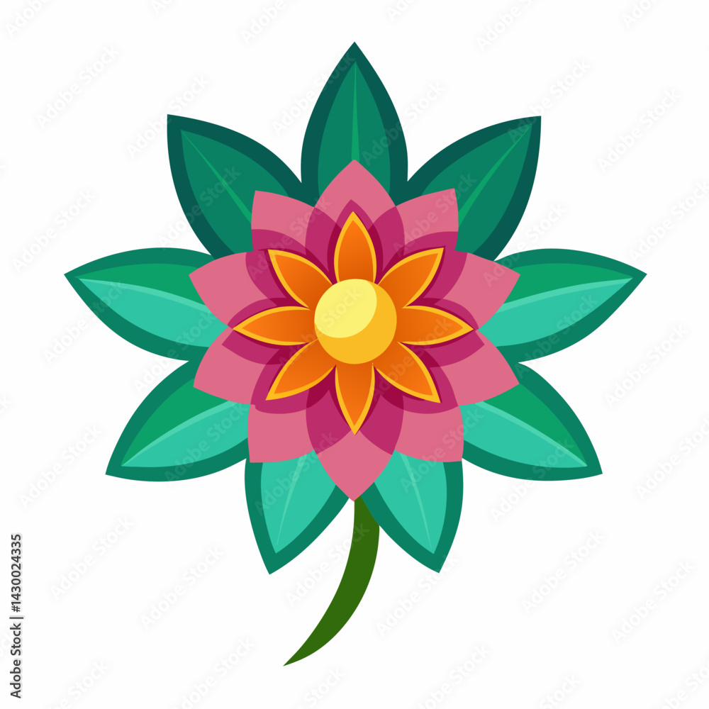 Fototapeta premium vector illustration of a flower
