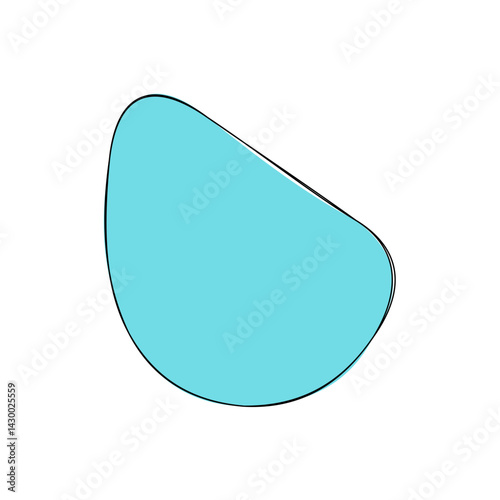 Abstract doodle shape decorative element