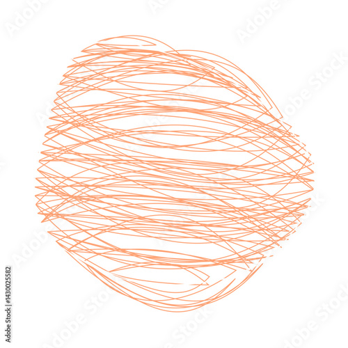 Abstract doodle shape decorative element