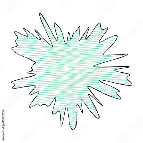 Abstract doodle shape decorative element