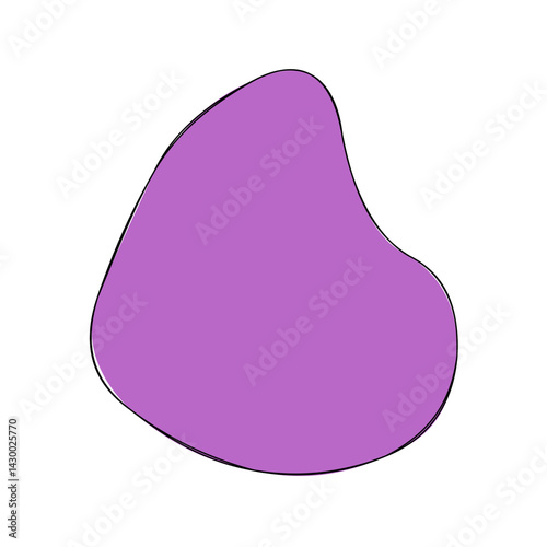 Abstract doodle shape decorative element