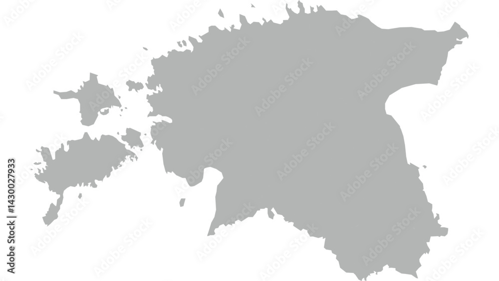 Grey Estonia Map simple map vector illustration Grey Estonia Map simple map vector illustration