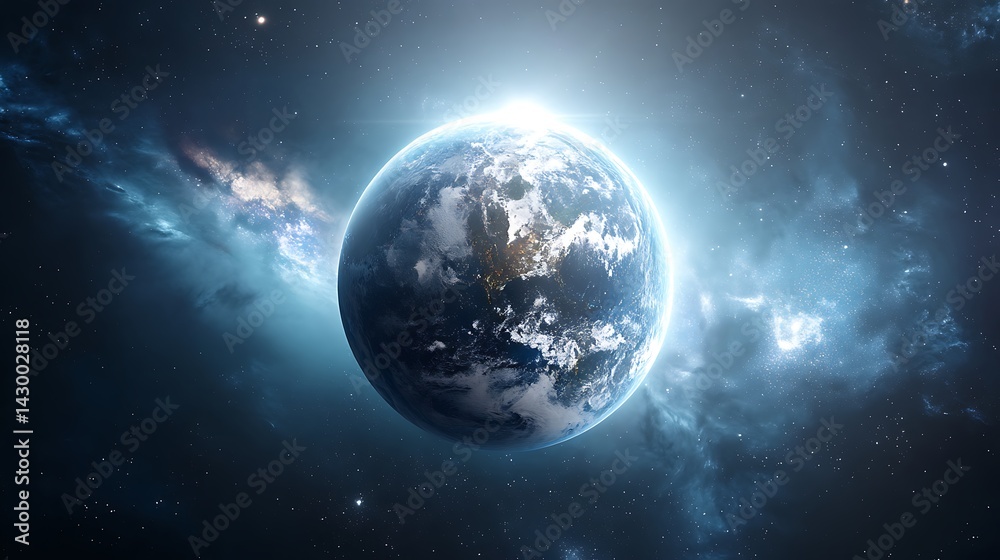 Obraz premium Stunning high-resolution view of planet Earth from outer space