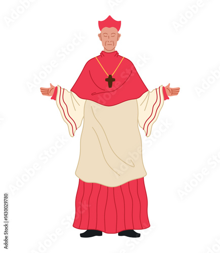 Obraz na płótnie Cardinal Vestments Faith Ceremony w salonie