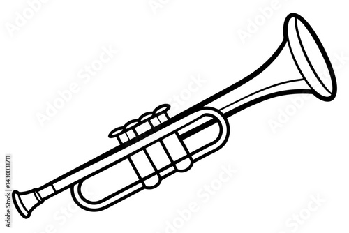 bugle  silhouette vector  illustration