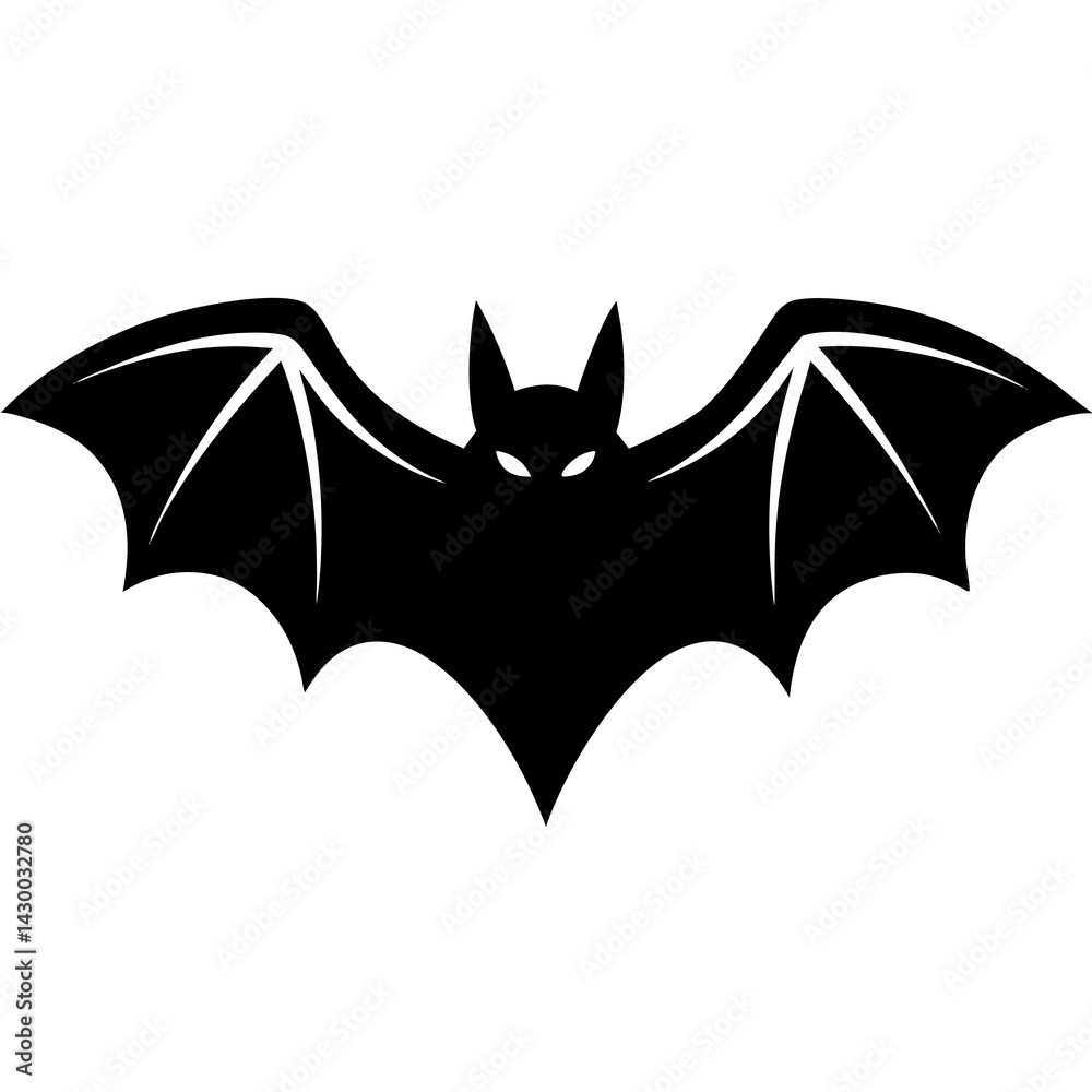bat icon vector silhouette illustration isolated on white background bat icon vector silhouette illustration isolated on white background