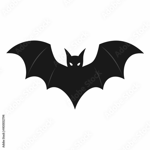 bat icon vector silhouette illustration isolated on white background