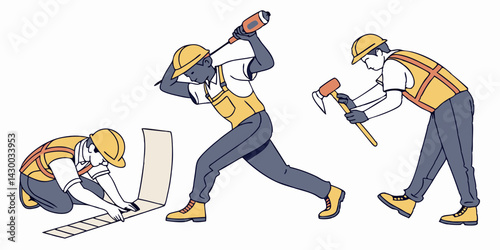 Construction Worker Vector Art