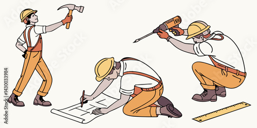 Construction Worker Vector Art
