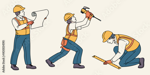 Construction Worker Vector Art