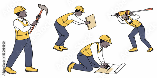 Construction Worker Vector Art