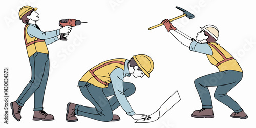 Construction Worker Vector Art