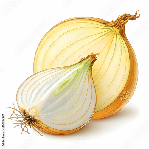 Wallpaper Mural onion isolated on white background Torontodigital.ca