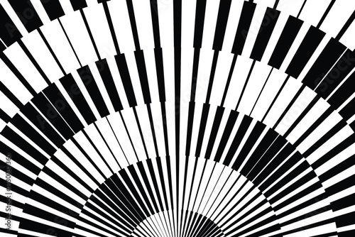 simple black halftone effect irregular line arc pattern.