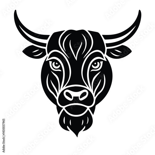 bull head vector design logo