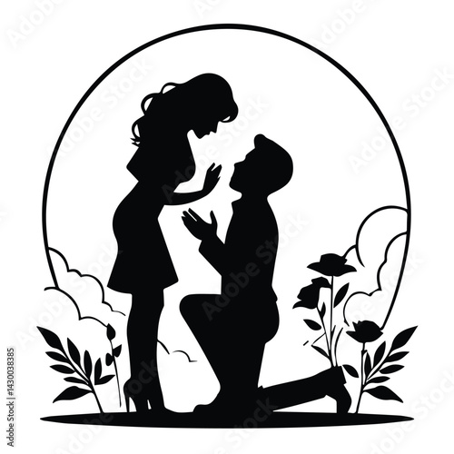 couple love logo black silhouette 