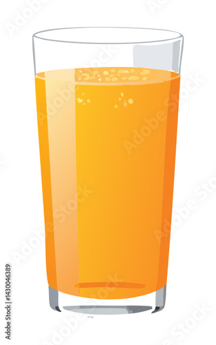 Drink of Orange Juice - Vector Illustration