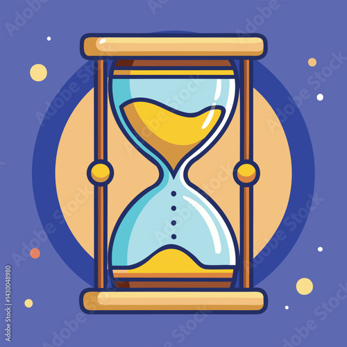 Whimsical Hand-Drawn Hourglass in Doodle Art