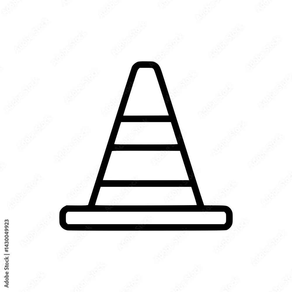 Construction Outline Icon of Traffic Cone Construction Outline Icon of Traffic Cone