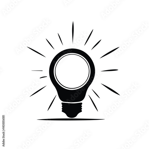 idea black silhouette logo