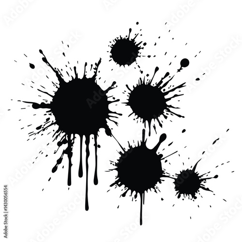 splash black silhouette design 