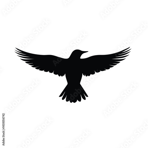 flying bird black silhouette 