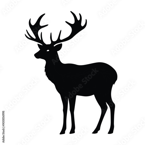 black deer silhouette 