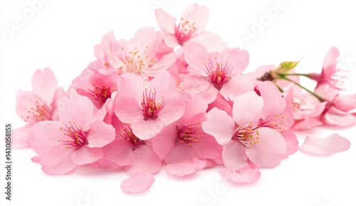Delicate Pink Cherry Blossoms Clustered