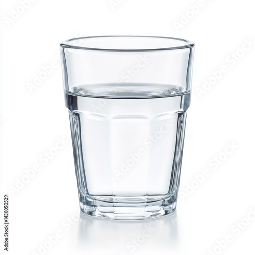 Wallpaper Mural Half-full glass of water on white background (1) Torontodigital.ca