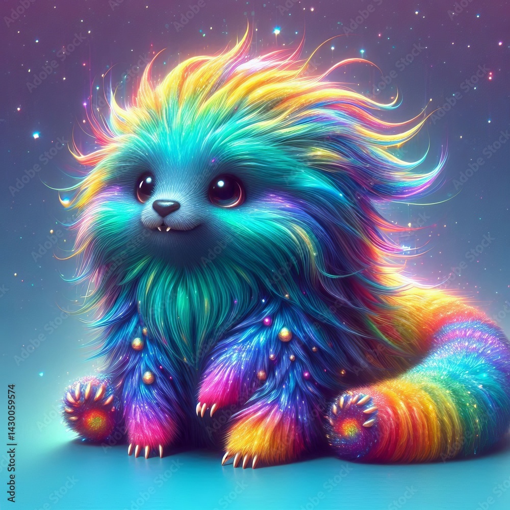 Rainbow Creature in rainbow colors Rainbow Creature in rainbow colors