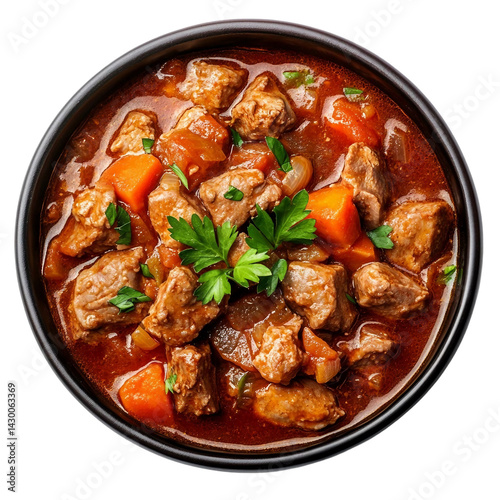 Stewed pork goulash isolated [Transparent Background PNG]      photo