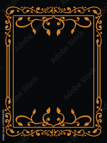Luxurious Edge Frame Vector with Ornamental Finesse