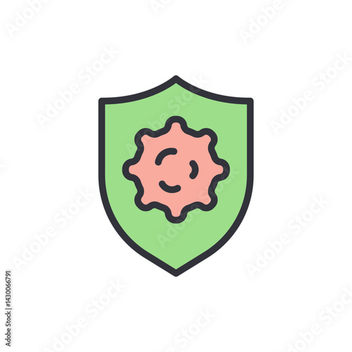 Chemotherapy colored icons, minimalist vector illustration ,simple transparent graphic element .Isolated on white background