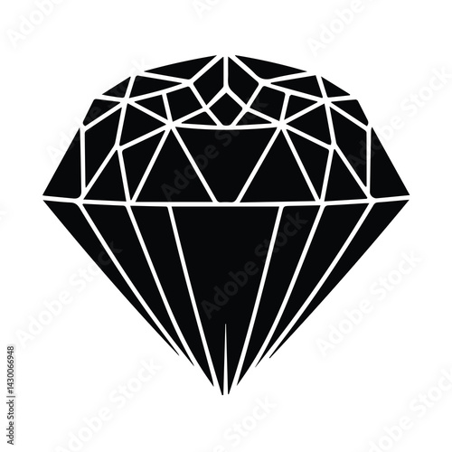 Stylish Black and White Diamond Icon