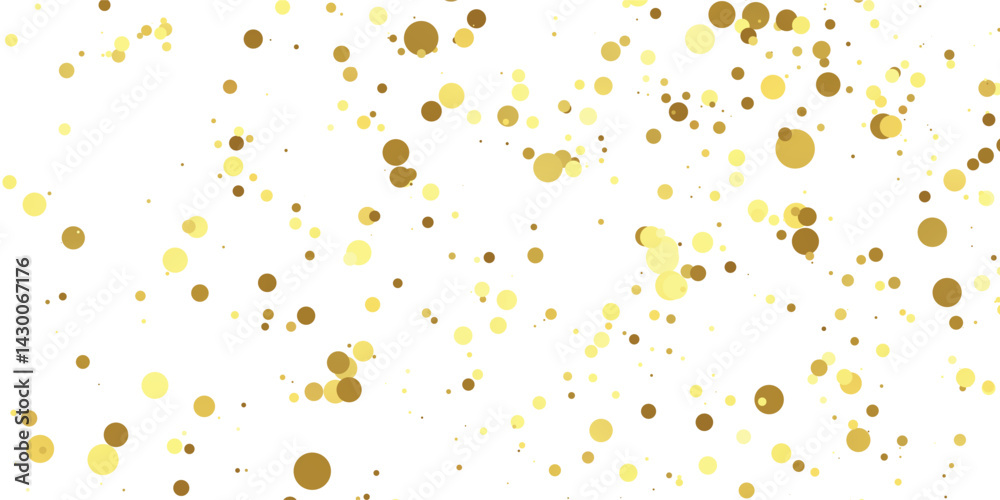 Luxurious Golden Glitter Dots and Sparkling Confetti Gently Cascading on a Transparent Background,  gold, luxury, isolated, light, background, white, vector, texture, bright, glow, modern