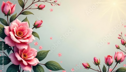 Subtle repeating floral motif on muted backdrop, botanical, textile, detail
