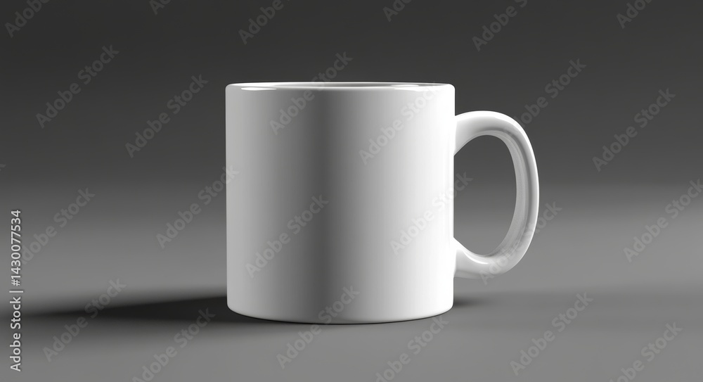 Obraz premium A modern ceramic mug is captured in a close-up shot, ideal for those who appreciate a refined beverage experience
