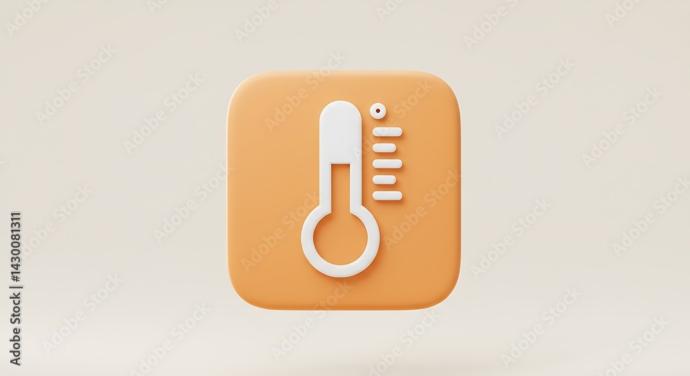 Thermometer Icon for Temperature Measurement Thermometer Icon for Temperature Measurement