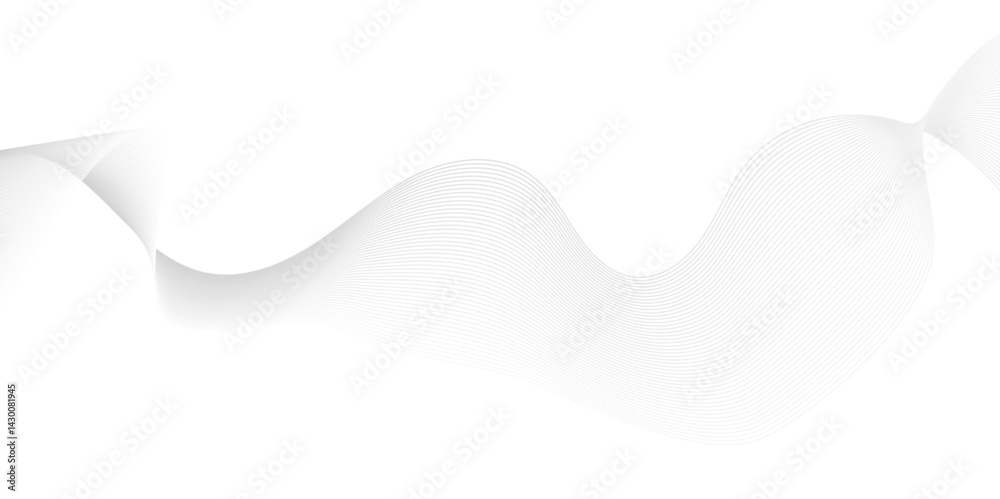 Vector energy digital abstract dynamic creative sound wave smooth beautiful space digital composite bland line. frequency flow business stripe gradient white vector technology template background.