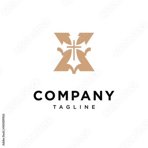 Letter X Cross Logo Icon Vector